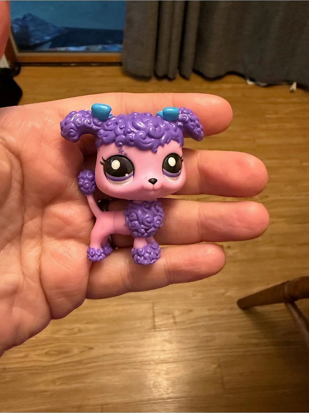 Hasbro Littlest Pet Shop Poodle #2267 Purple & Pink Toy Figure